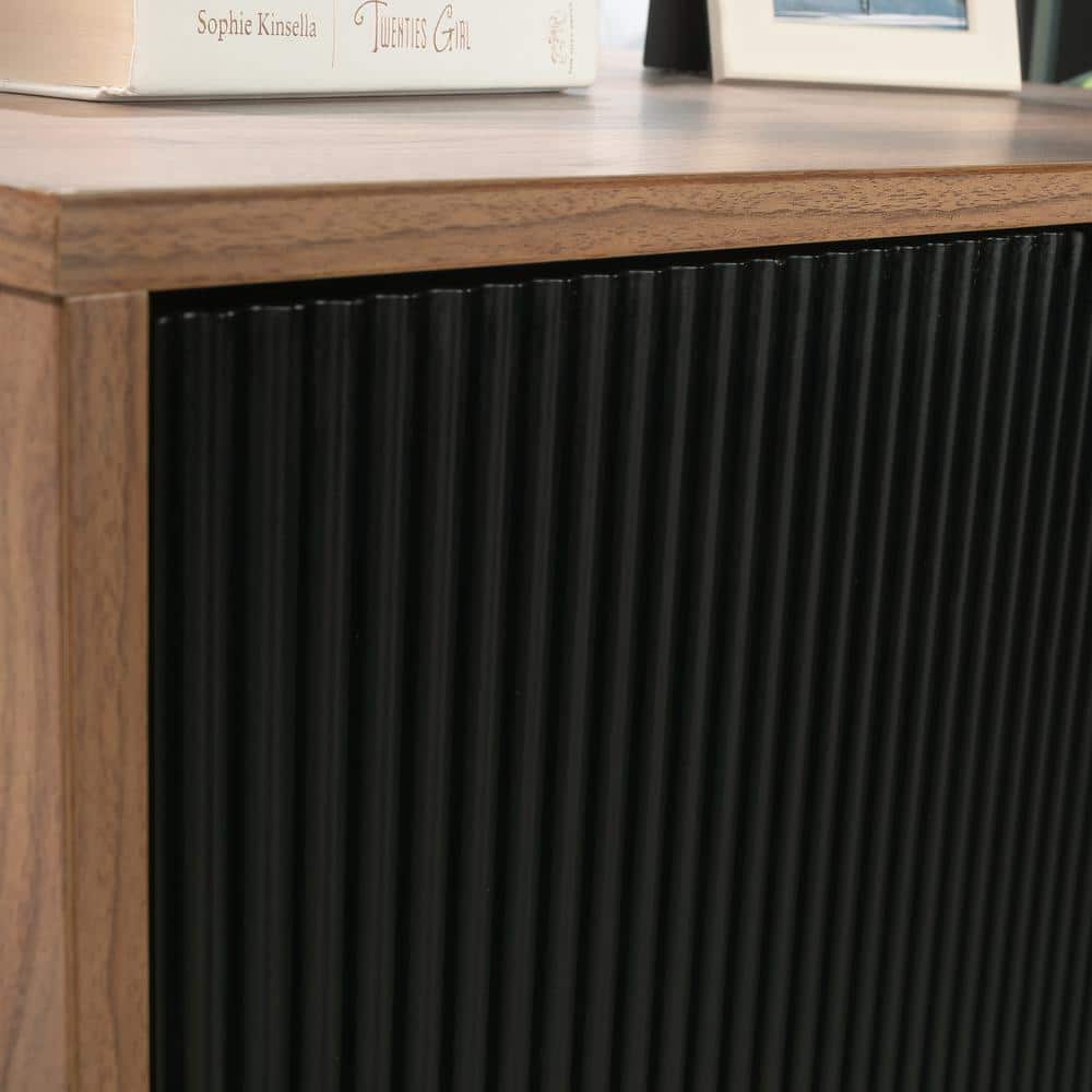 Serene Walnut and Black 2-Drawer Lateral File Cabinet