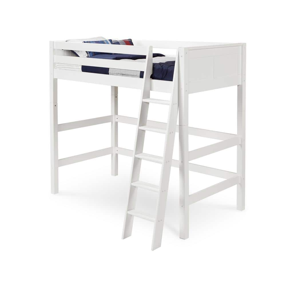 Camaflexi White Twin Panel High Loft Bed C623 WH The Home Depot