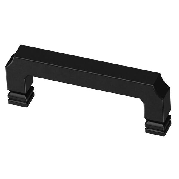 Liberty Notched 3 in. (76mm) CentertoCenter Matte Black Drawer Pull
