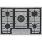800 Series 30 in. Gas Cooktop in Stainless Steel with 5 FlameSelect® Burners including 17,000 BTU Dual-Flame Burner