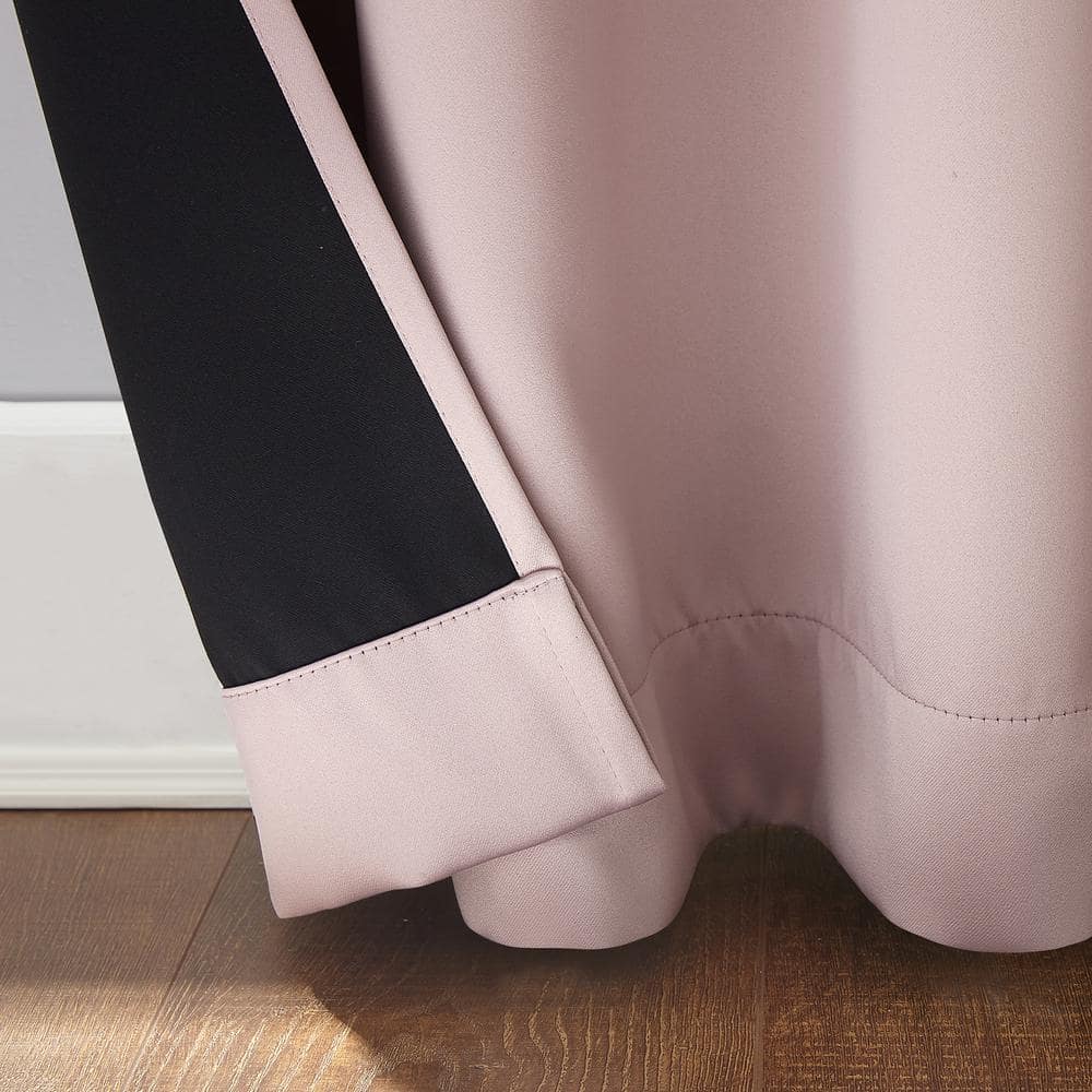 Blush Polyester Blackout Grommet Window Panel 52" x 84"