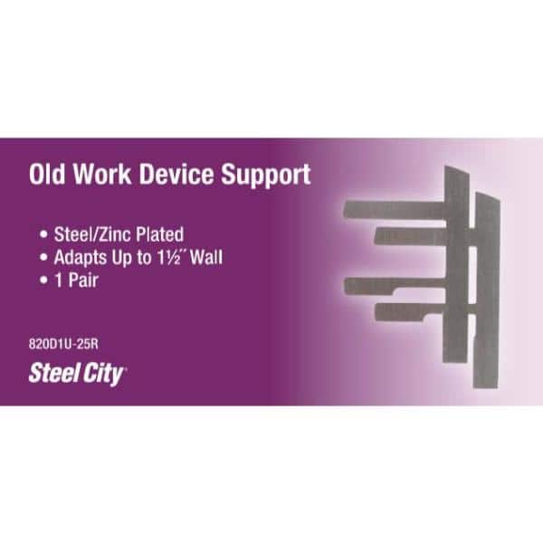 Steel City Metallic Old Work Box Support (1 Pair) (820D1U