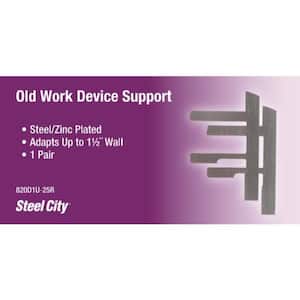 Metallic Old Work Box Support (1 Pair)