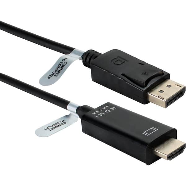 QVS 15 ft. DisplayPort to HDMI 4K Digital Cable DPHD-15 - The Home Depot