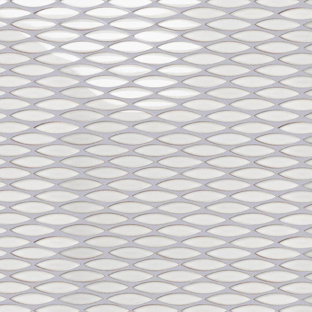Pescado Glossy Cloud White 12 in. x 13 in. Porcelain Floor and Wall Mosaic Tile (5.3 sq. ft./Case) price history on PriceWatchPro