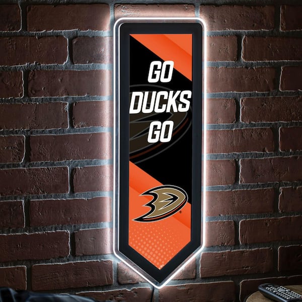 Evergreen Anaheim Ducks Pennant 9 in. x 23 in. Plug-in LED Lighted Sign
