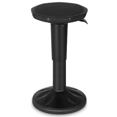 Black 13 in. W Wobble Chair Active Learning Stool with Adjustable Height
