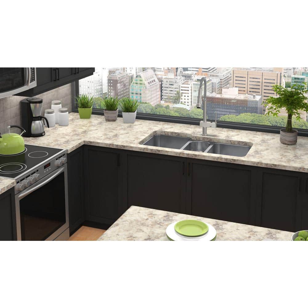 Lustertone 40" Triple Bowl Stainless Steel Undermount Sink