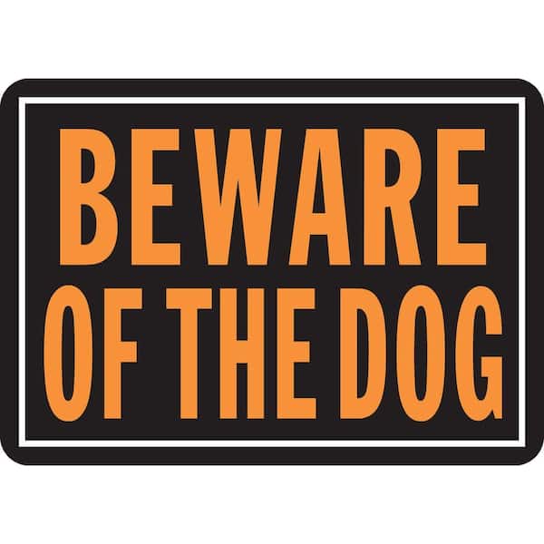 HY-KO 10 in. x 14 in. Aluminum Beware Of Dog Sign