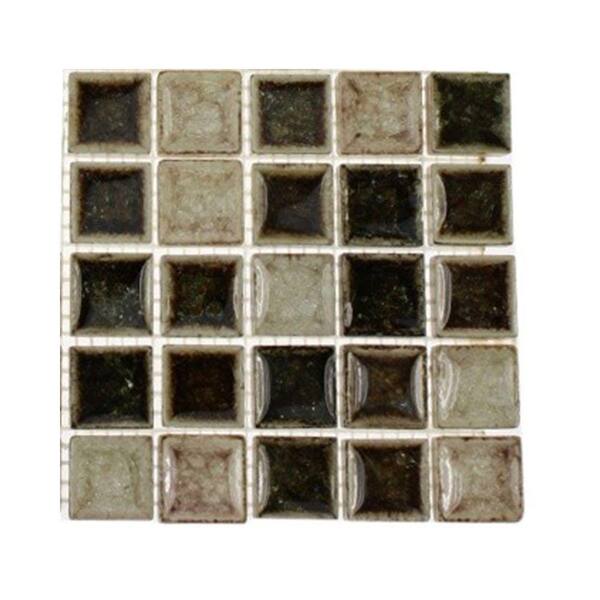 Ivy Hill Tile Roman Selection IL Fango 3 in. x 6 in. x 8 mm Glass Mosaic Floor and Wall Tile Sample