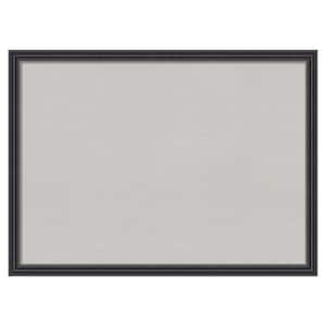 Stylish Black Wood Framed Grey Corkboard 30 in. x 22 in Bulletin Board Memo Board