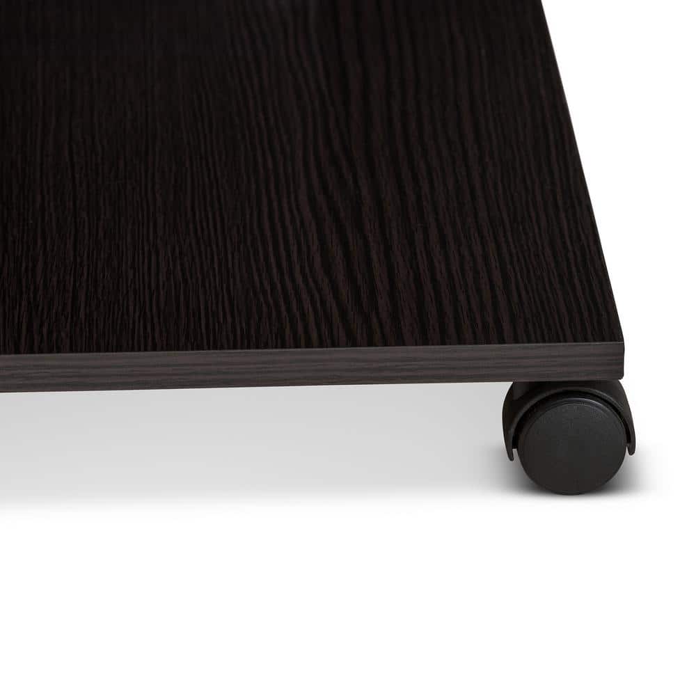 Wenge Brown Square Wood Coffee Table with Storage