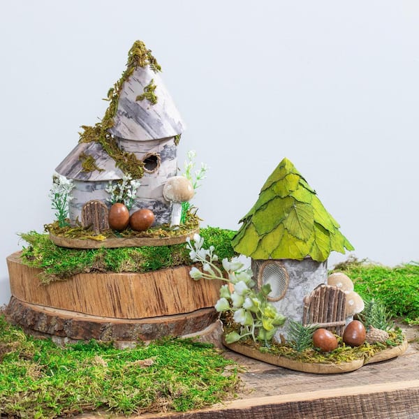 Evergreen Enterprises Woodland House with Cone Roof Pack of 2