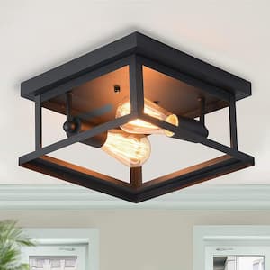 Picture of Maxxima Indoor/Outdoor Ceiling Light Fixture 12 in. 2-Light, Square ...
