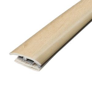 Light Oak 0.31 in. T x 2 in. W x 78.7 in. L Vinyl 4-in-1 Molding