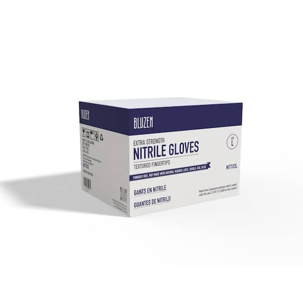 Medium Blue Industrial 4 mil Nitrile Gloves (1000-Count Case)