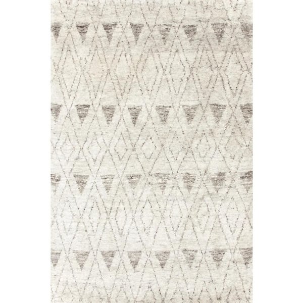 Masinissa Hand Knotted Wool Natural 3 ft. x 8 ft. Indoor Runner Rug