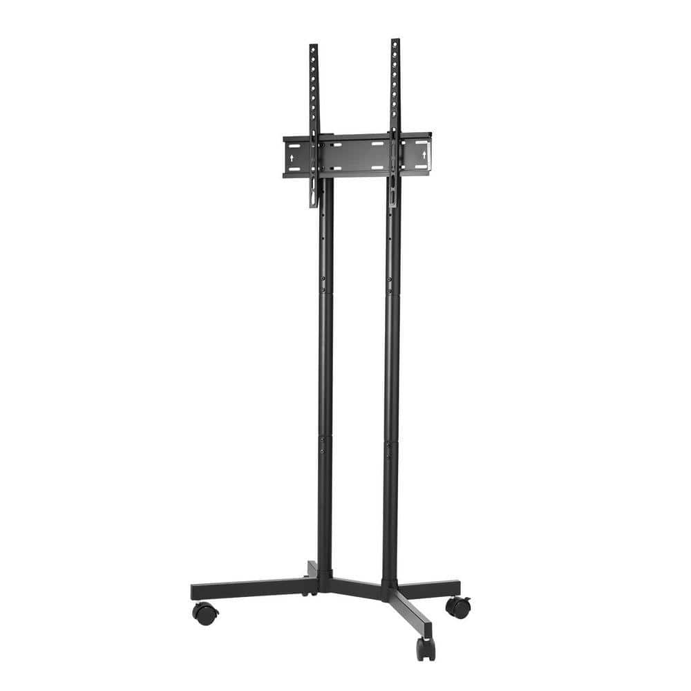 Rolling TV Stand, Retractable Height Adjustable Wall Mount for 32 in.-65 in. Screens in TVs, Portable Monitor Stand