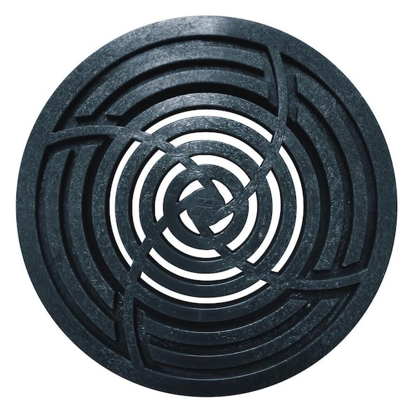 RELN 8 in. Round Black Drainage Grate
