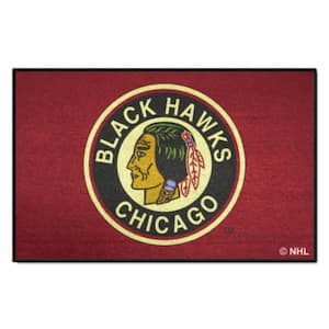NHL Retro Chicago Blackhawks Red 2 ft. x 3 ft. Starter Mat Area Rug