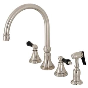 Duchess 2-Handle Kitchen Faucet with Side Sprayer in Brushed Nickel
