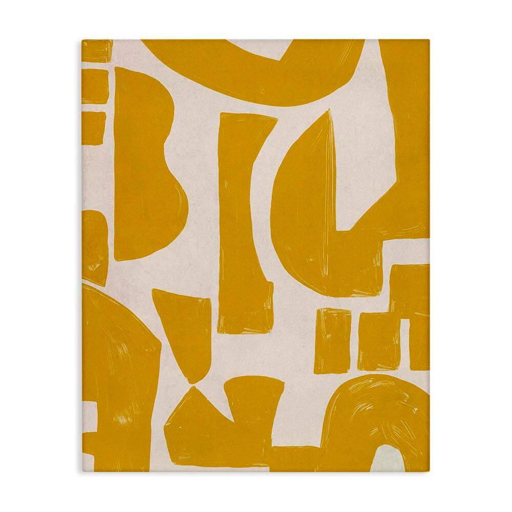 Yellow Asymmetrical Shapes by June Erica Vess Unframed Abstract Graphic Art Print 40 in. x 30 in. price history on PriceWatchPro