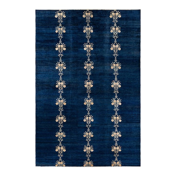 Eclectic One-of-a-Kind Handmade Blue 17 ft. 5 in. x 12 ft. 0 in. Indoor Area Rug