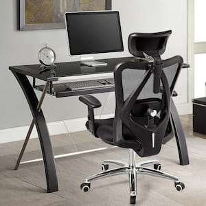 Black Mesh Adjustable Height Swivel High Back Office Chair