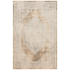 Astra Machine Washable doormat 2 ft. x 4 ft. Center medallion Traditional Area Rug