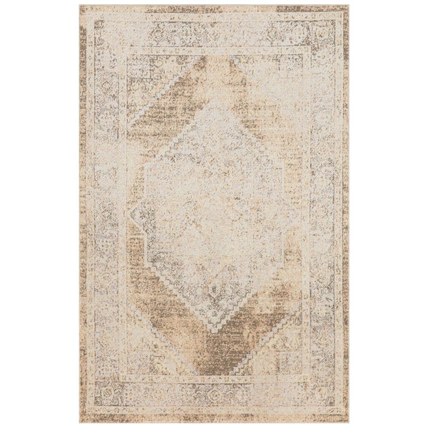 Nourison Astra Machine Washable doormat 2 ft. x 4 ft. Center medallion Traditional Area Rug