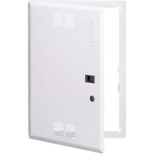 14 in. Premium Vented Hinged Door, White (for use with 14 in. Structured Media Enclosure)