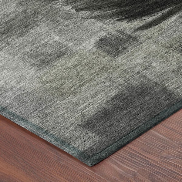 Chantille Machine Washable Indoor/Outdoor Abstract ACN2745 Pewter 9 ft. x 12 ft. Area Rug