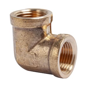 3/8 in. FIP Brass Pipe 90° Elbow Fitting (5-Pack)