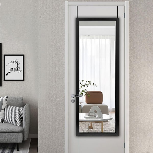 HomeRoots 15.7 in. x 47.2 in. Classic Rectangle Framed Black Vanity Mirror