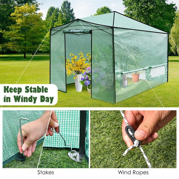 Pop Up Small Collapsible PVC Grow House Cover for Indoor Outdoor Backyard Gardening Plant Shelter Portable Mini Greenhouse 