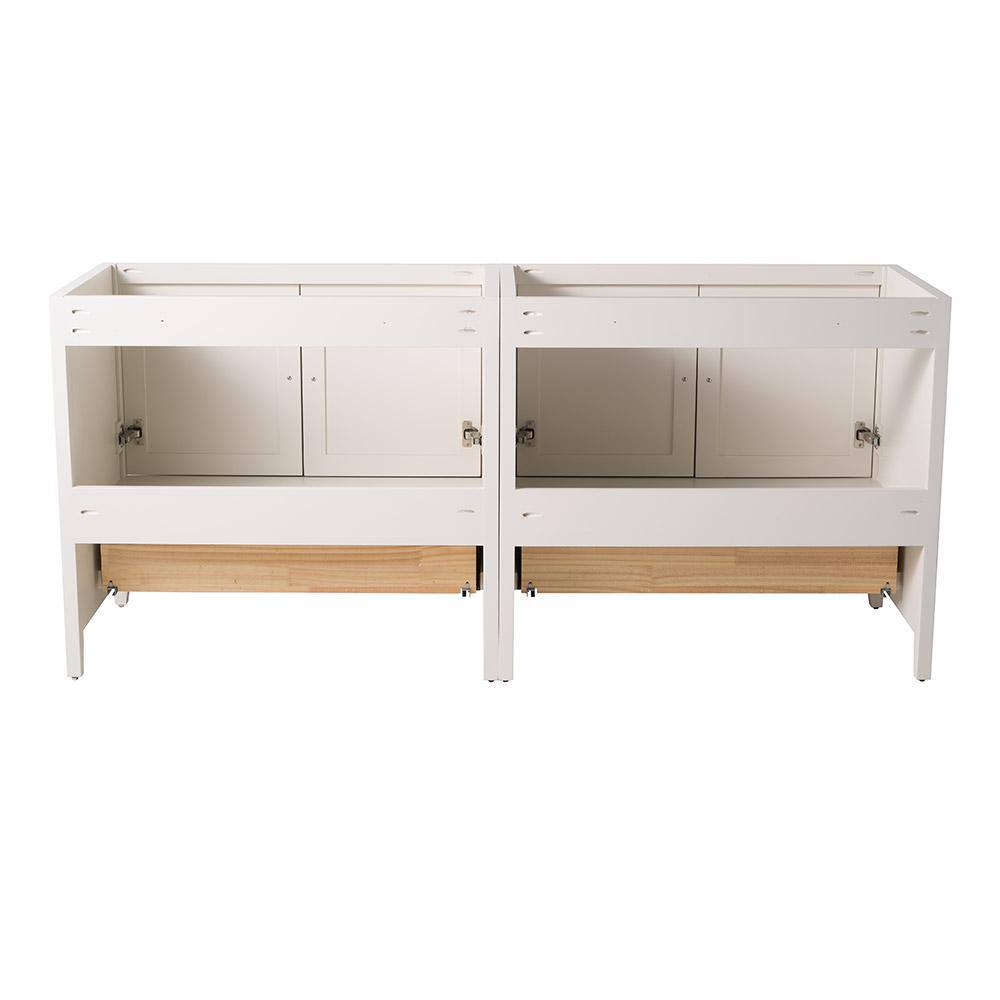 Antique White 71" Freestanding Double Sink Vanity Base