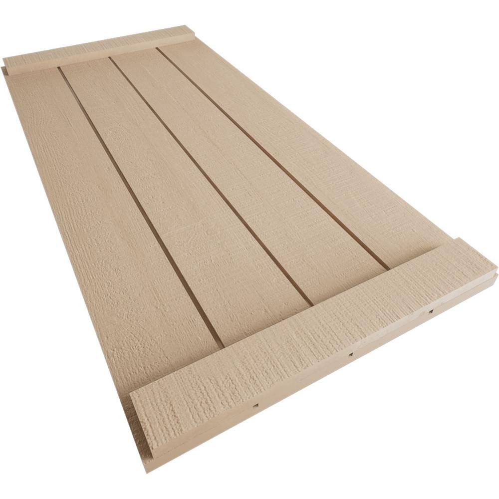 72" Tan Faux Wood Board and Batten Shutters