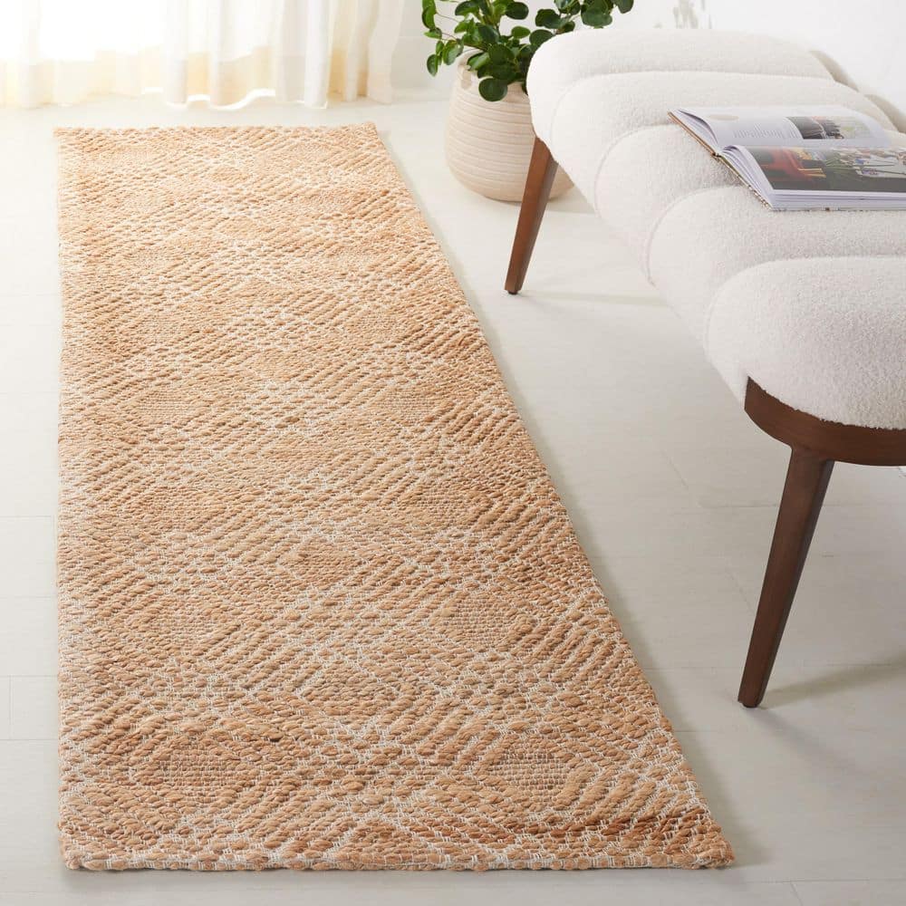 Natural Fiber 2 ft. x 8 ft. Natural/Ivory Diamond Geometric Runner Rug price history on PriceWatchPro