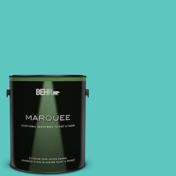 BEHR MARQUEE 1 gal. #490B-4 Sea Life Semi-Gloss Enamel Exterior Paint & Primer