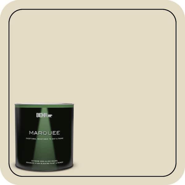 BEHR MARQUEE 1 qt. #770C-2 Belvedere Cream Semi-Gloss Enamel Exterior Paint & Primer