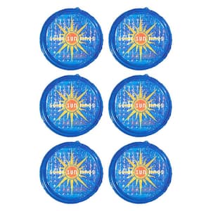 UV Resistant Pool Spa Heater Circular Solar Cover, Blue (6 Pack)