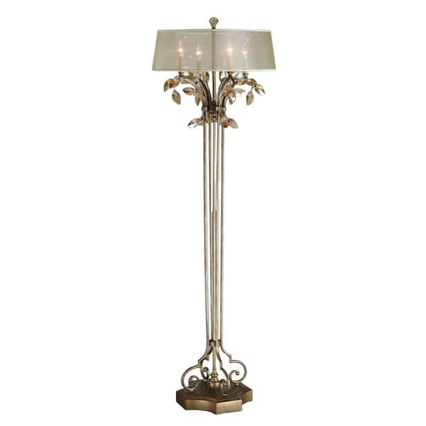 Home Decorators Collection 65 in. Burnished Gold Floor Lamp