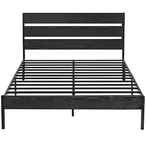 VECELO Bed Frame With Storage, Black Metal Frame, 60.2 In. W, Queen ...