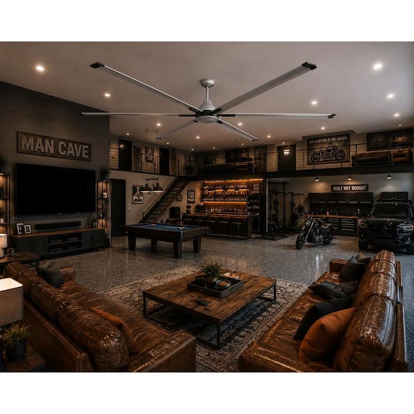 High Velocity 10 ft. Indoor/Outdoor Titanium Ceiling Fan with Wall Control Included