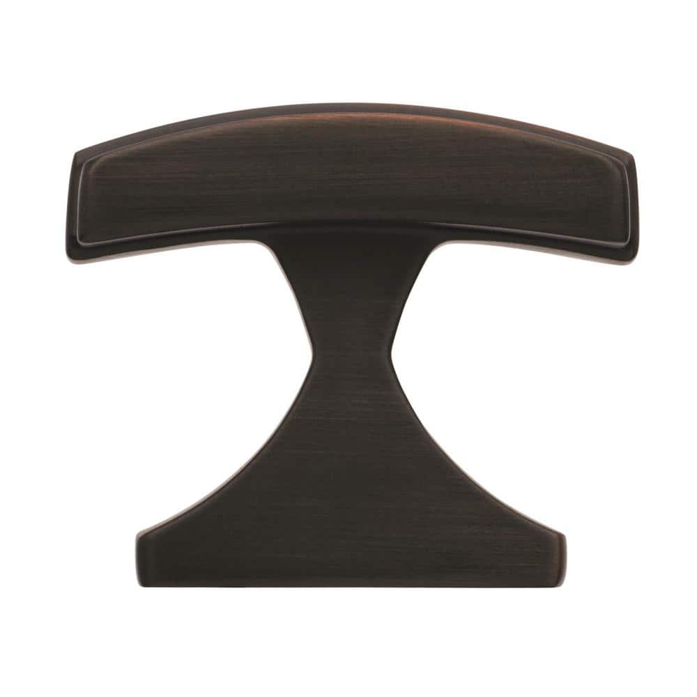Oil Rubbed Bronze Rectangular Cabinet Knob with Mounting Hardware
