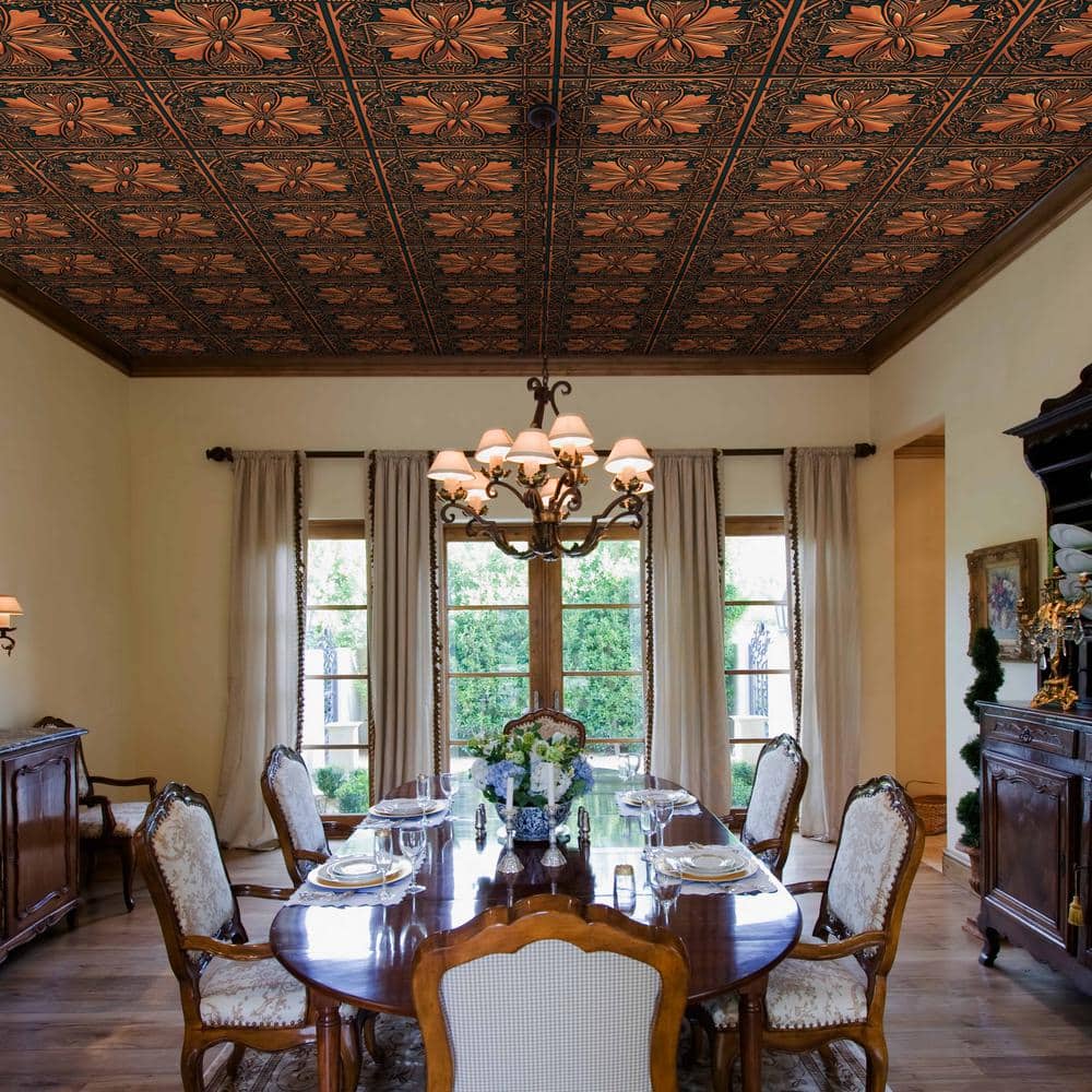 Helena 2 Ft. x 2 Ft. Old Tin Roof Faux Tin Ceiling Tile