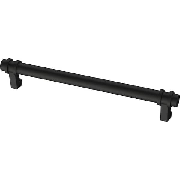 Liberty Classic Ringed 6-5/16 in. (160 mm.) Matte Black Cabinet Drawer Pull