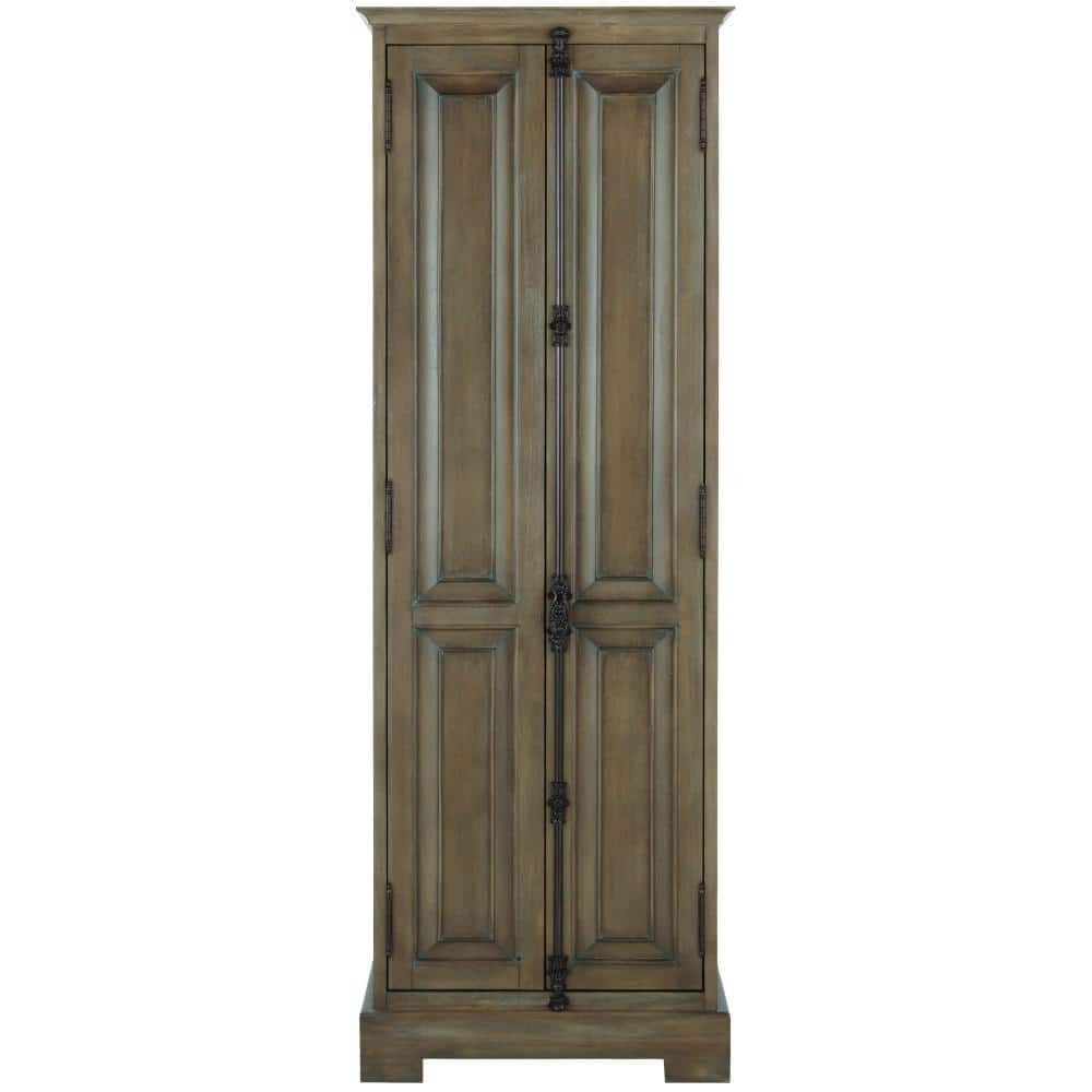 Elegant Home Fashions Amanda Large Linen Cabinet, Brown