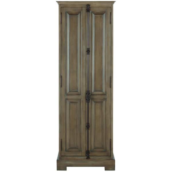 Home Decorators Collection Clinton 24 in. W x 20 in. D x 71 in. H Almond Latte Freestanding Linen Cabinet