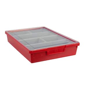 Bin/ Tote/ Tray Divider Kit - Single Depth 3" Bin in Primary Red - 1 pack